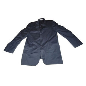 Burberry Blazer Mens Sz 44 Jacket Sport Coat Black Long Sleeve 2 Button Business